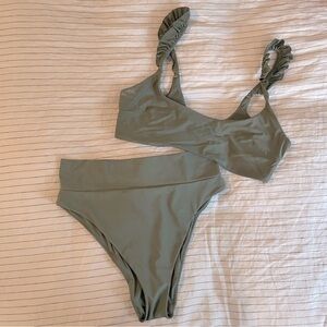 Aerie sage green bikini